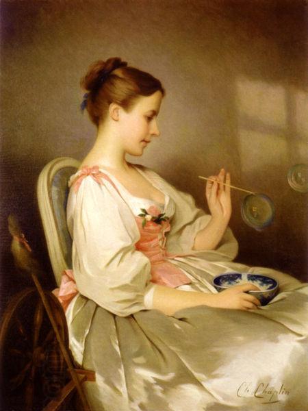 Charles Joshua Chaplin The Soap Bubbles oil painting picture